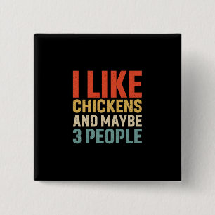 Chicken Lover   I Like Chickens 15 Cm Square Badge