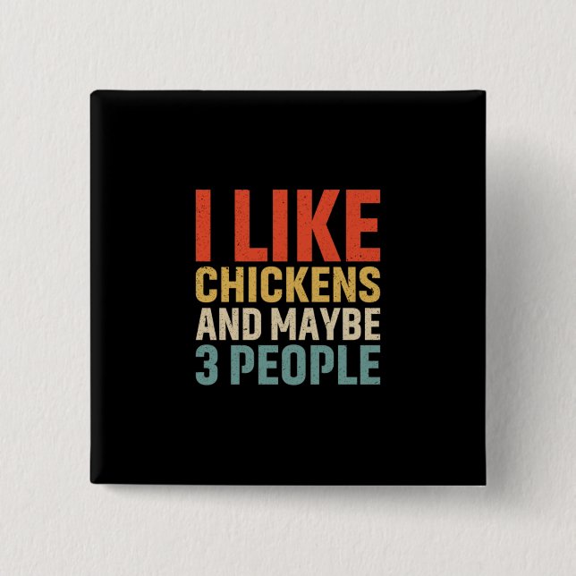 Chicken Lover | I Like Chickens 15 Cm Square Badge (Front)