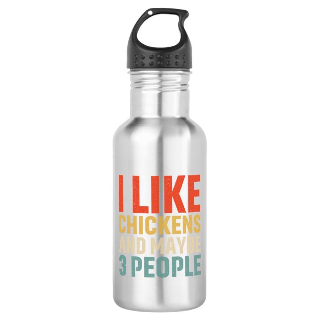 Chicken Lover | I Like Chickens 710 Ml Water Bottle (Front)