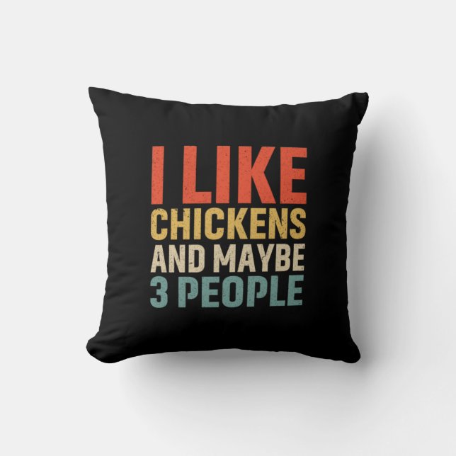 Chicken Lover | I Like Chickens Cushion (Front)