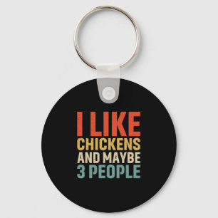 Chicken Lover   I Like Chickens Key Ring