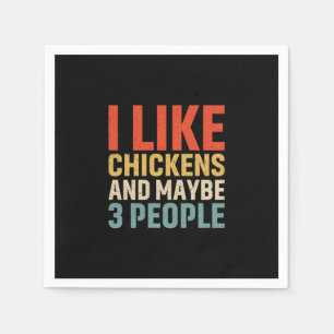 Chicken Lover I Like Chickens Napkin