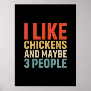 Chicken Lover I Like Chickens Poster