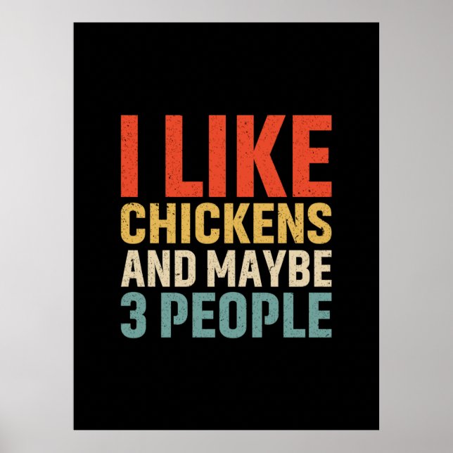 Chicken Lover | I Like Chickens Poster (Front)