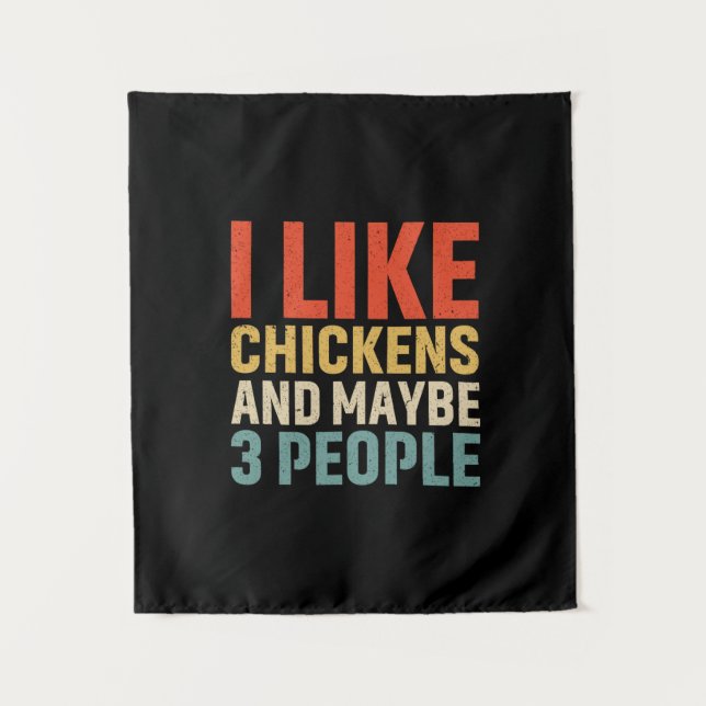 Chicken Lover | I Like Chickens Tapestry (Front)