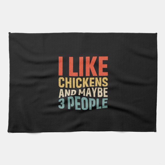 Chicken Lover | I Like Chickens Tea Towel (Horizontal)