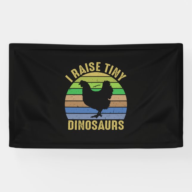 Chicken Lover | I Raise Tiny Dinosaurs Banner (Horizontal)
