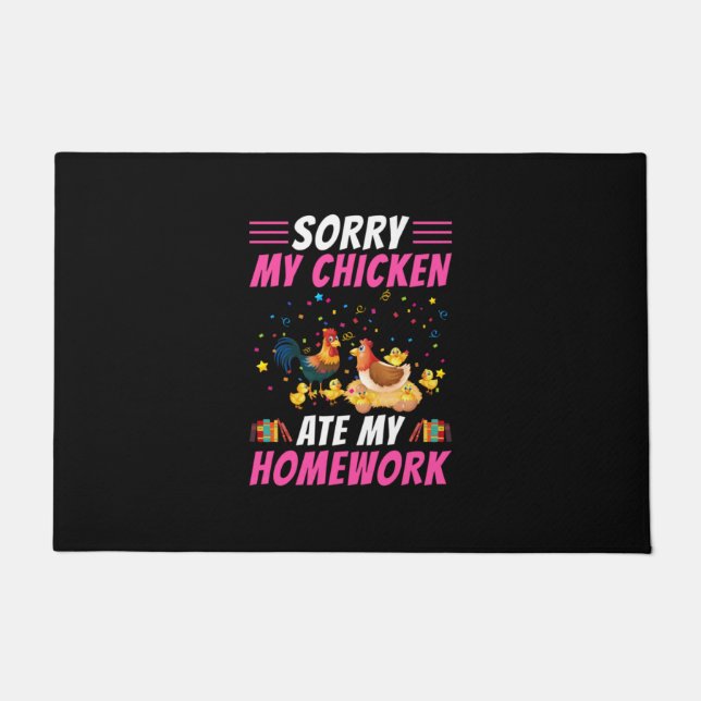 Chicken Lover | My Chicken Ate My Homework Doormat (Front)