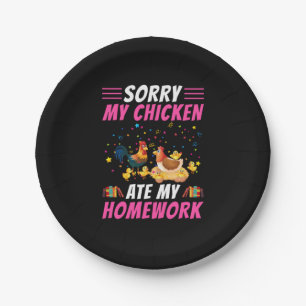 Chicken Lover   My Chicken Ate My Homework Paper Plate