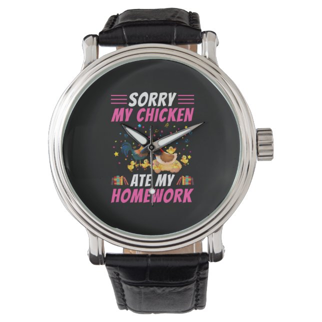 Chicken Lover | My Chicken Ate My Homework Watch (Front)