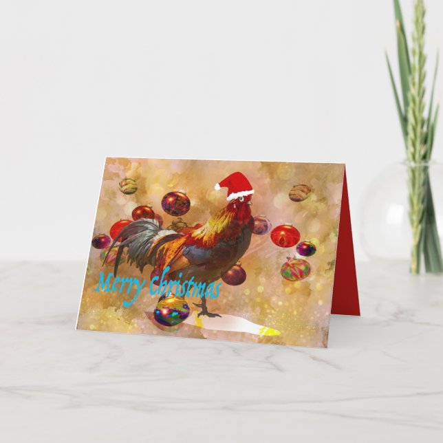 Chicken lovers Christmas Holiday Card (Front)