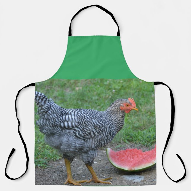 Chicken Loves Watermelon Apron (Front)
