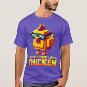 Chicken Make Some Piel Art Funny Game Humor Meme f T-Shirt