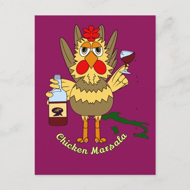 Chicken Marsala ~ Funny Chicken  Postcard (Front)