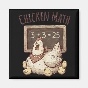 Chicken Math Funny Chalkboard Equation Hen Ckyard Magnet