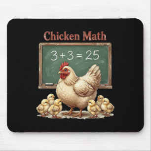 Chicken Math Funny Hen Chalkboard Equation Ckyard Mouse Pad