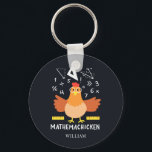 Chicken Math Gag Funny Mathemachicken Teacher Key Ring<br><div class="desc">Still searching for Math Teacher Holy Shift Graph Plotting Pi Day Math Problems Algebra Funny Math Humour Nerd Mathematician Math Geek designs? Make a statement with this Mathemachicken saying. Don't miss on this saying if you're looking for gifts talking about math word problems in particular. Add a name by clicking...</div>