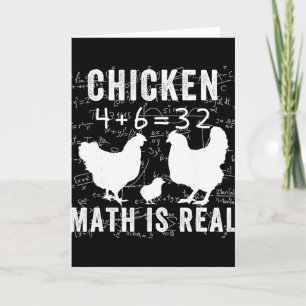 Chicken Math Is Real, Chicken Lover Funny Chicken Card