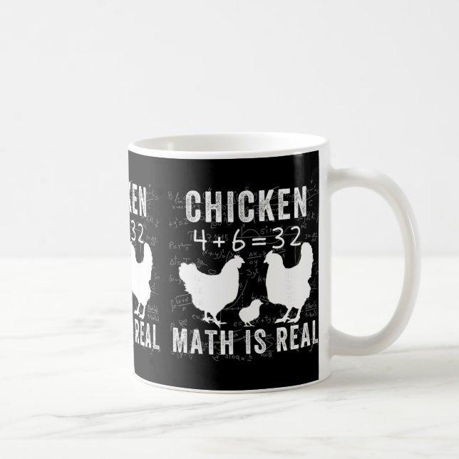 Chicken Math Is Real, Chicken Lover Funny Chicken  Coffee Mug (Right)