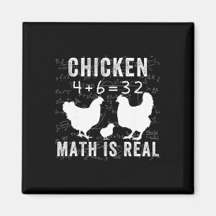 Chicken Math Is Real, Chicken Lover Funny Chicken  Magnet