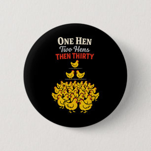 Chicken Math Too Many Chickens Ckyard Poultry Humo 6 Cm Round Badge