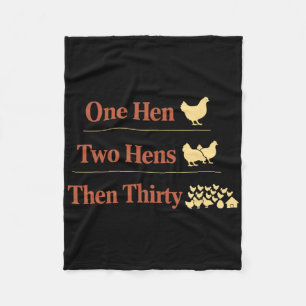Chicken Math Too Many Chickens Ckyard Poultry Humo Fleece Blanket