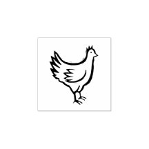 Chicken Meal Stamp DIY Wedding Supply Rustic Style