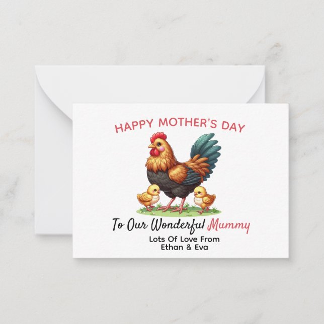 Chicken Mother's Day Card, For a special Mum Card (Front)