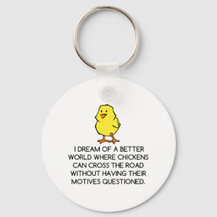 CHICKEN MOTIVES KEY RING