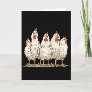 Chicken Mum Illustration Calm Farmyard Humour Styl Card