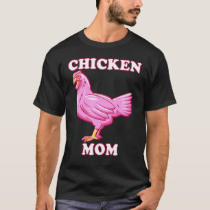 Chicken Mum Mothers Day 2021 Pink Style Animal Fun T-Shirt