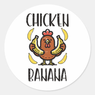 Chicken Nana Cute Song Dance Fruit Kids Youth Men Classic Round Sticker