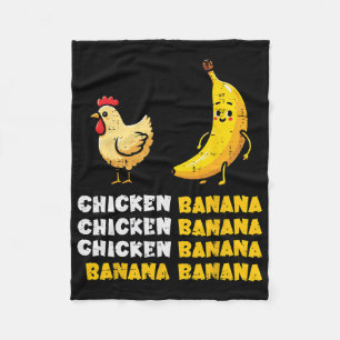 Chicken Nana Dance Funny Fruit Meme Girls Kids Wom Fleece Blanket
