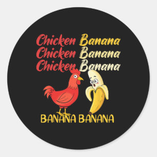 Chicken Nana Funny Meme Random Humour Classic Round Sticker