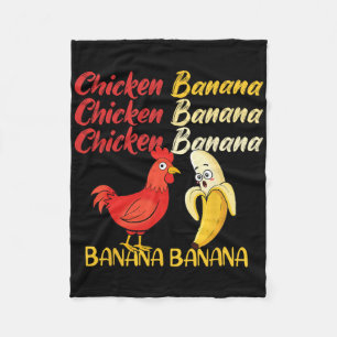 Chicken Nana Funny Meme Random Humour Fleece Blanket