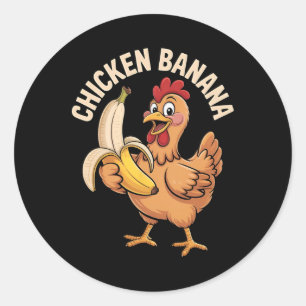 Chicken Nana Meme Trending Funny Chicken Nana _1 Classic Round Sticker