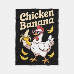 Chicken Nana Meme Trending Funny Chicken Nana Fleece Blanket
