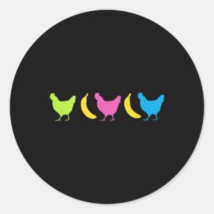 Chicken Nana Trending Meme Classic Round Sticker