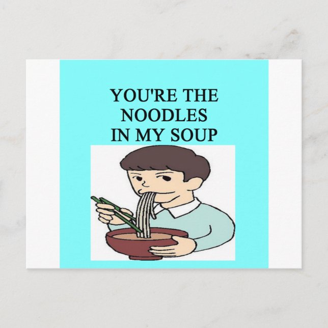chicken noodle soup lover postcard (Front)