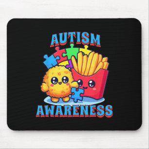 Chicken Nugget And French Fries Autism Awareness  Mouse Pad