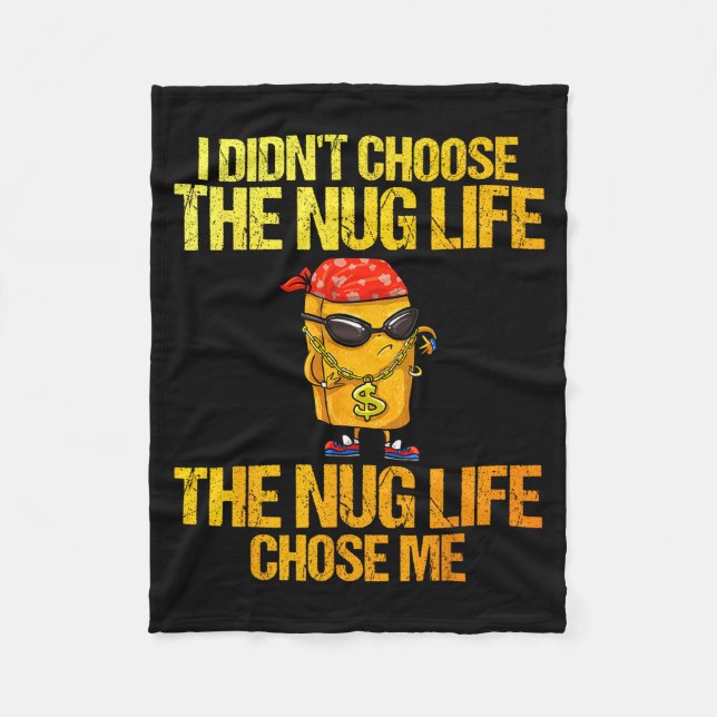 Chicken Nugget Art For Men Women Kids Chicken Nugg Fleece Blanket (Front)