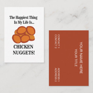 Chicken Nugget Fast Food Chicken Nugget Business Card