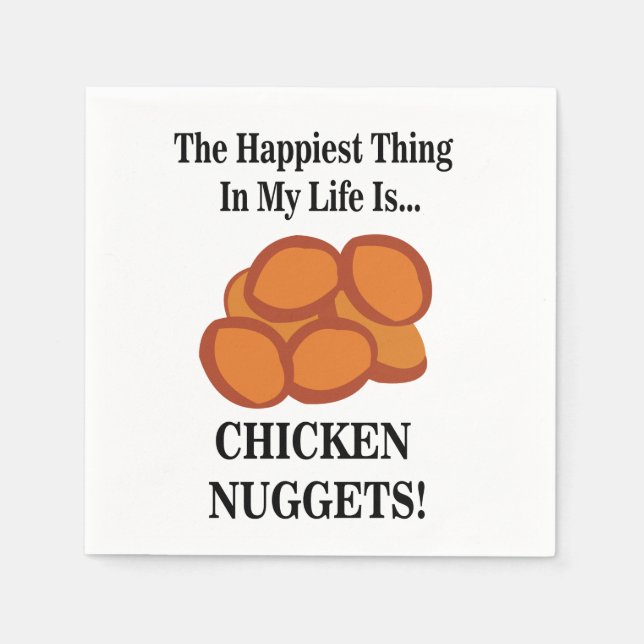 Chicken Nugget Fast Food Chicken Nugget Party Napkin (Front)