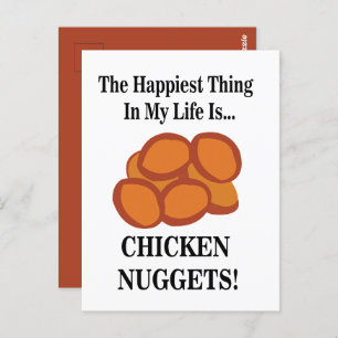 Chicken Nugget Fast Food Funny Chicken Nugget Postcard