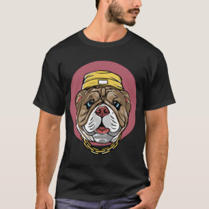 Chicken Nugget Pug Cute Dog Face Digital Art T-Shirt