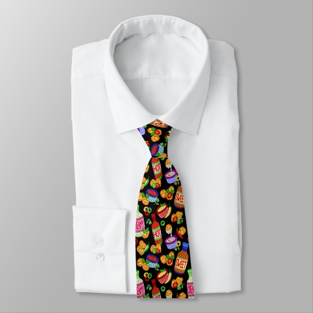 Chicken nuggets & dipping sauce tie (Tied)