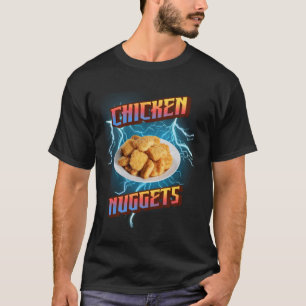 Chicken Nuggets Funny Heavy Metal, Rap Bootleg Sty T-Shirt