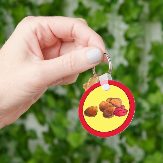 Chicken Nuggets Ketchup Junk Fast Food Foodie Key Ring (Hand)