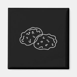 Chicken Nuggets Minimalist Dge Patch Line Art _1 Magnet