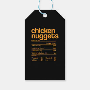 Chicken Nuggets Nutrition Facts Funny Thanksgiving Gift Tags
